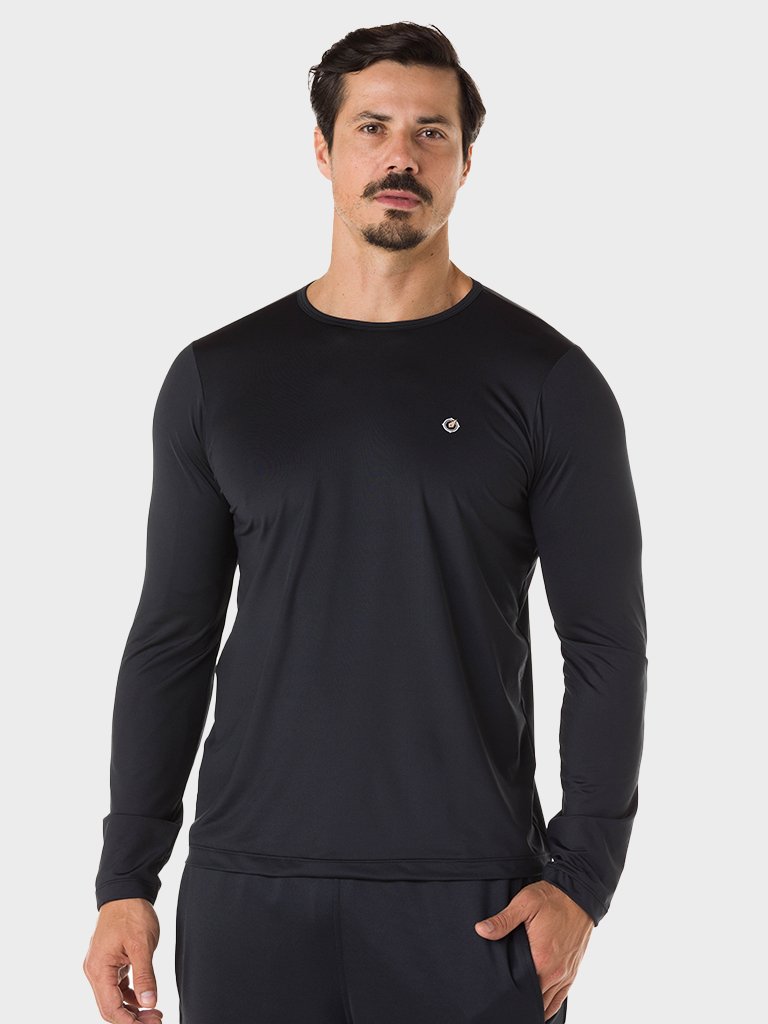 camisa uv masculina longa ice extreme uv preta 1