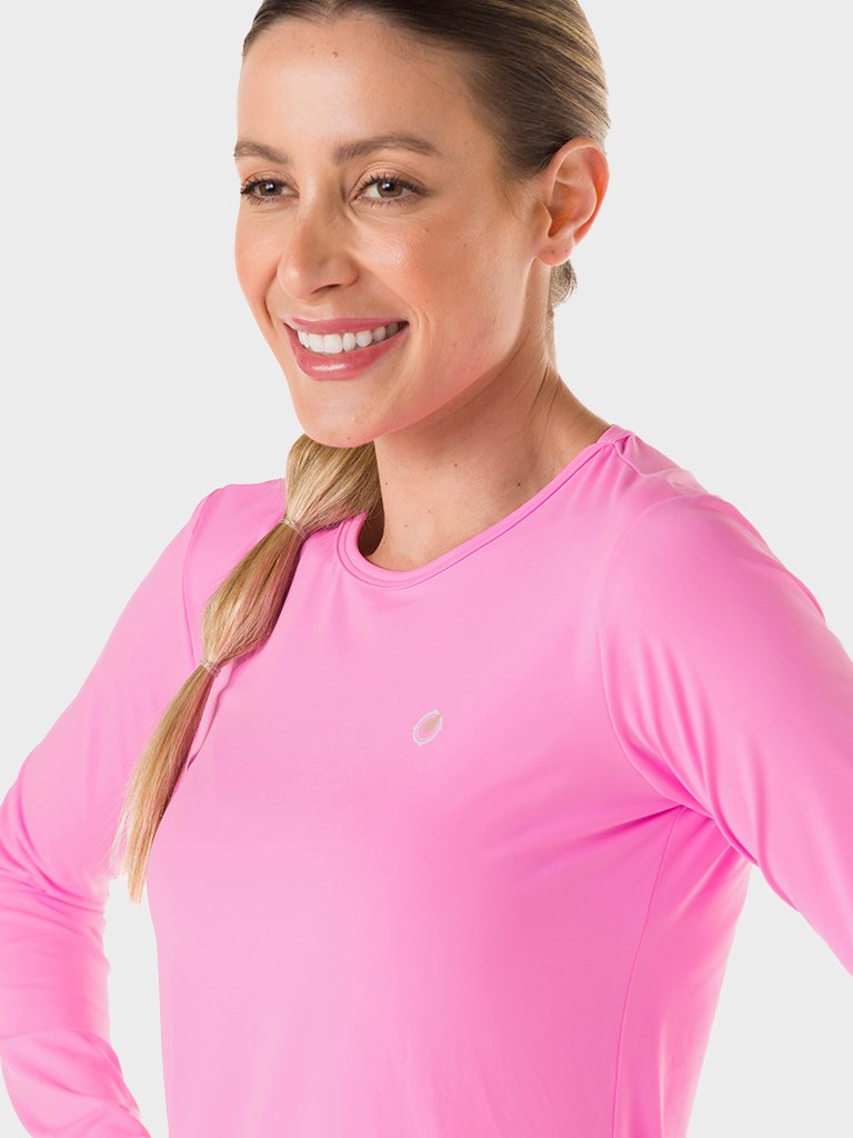 camisa uv feminia longa ice amarela chiclete 2