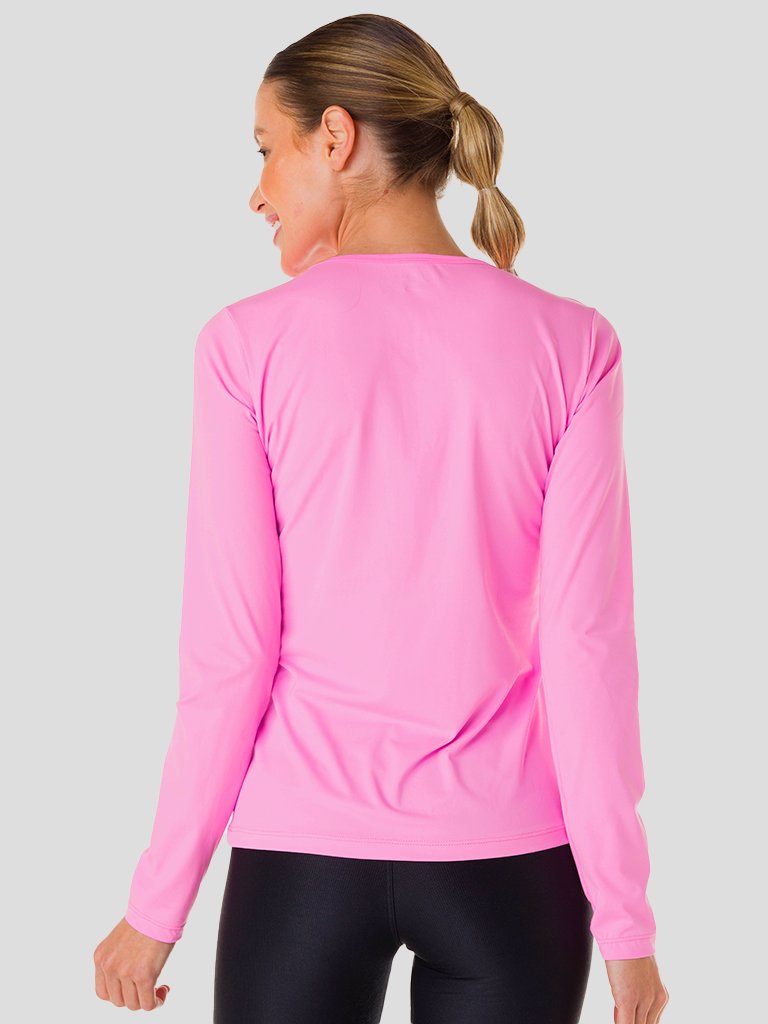 camisa uv feminia longa ice amarela chiclete 3