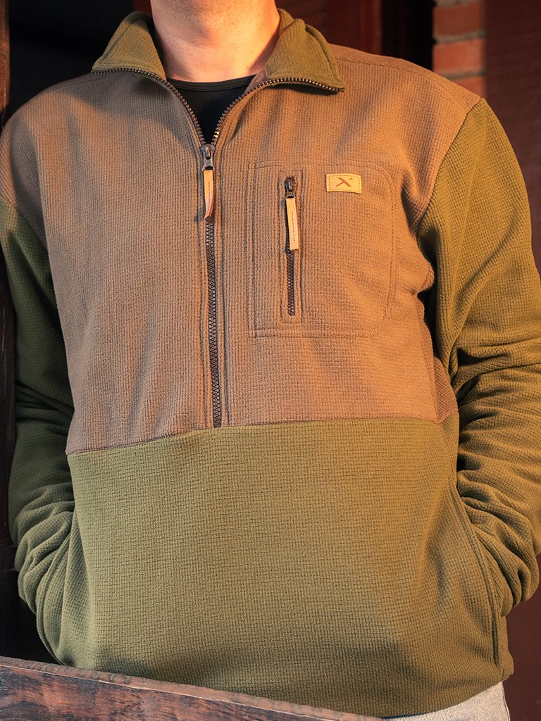 jaqueta fleece montana masc extremeuv marrom verde 5