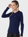 feminina t shirt longa thermo leve azul marinho frente 1