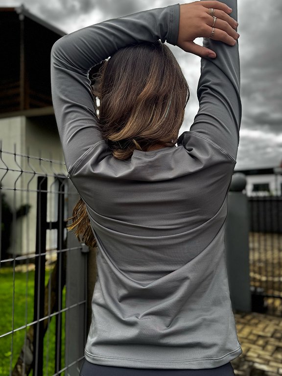 feminina t shirt thermo cinza 2