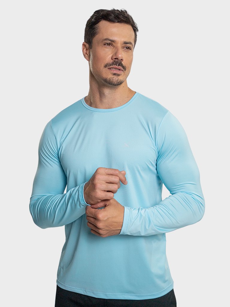 camisa newdry longa azul claro 1