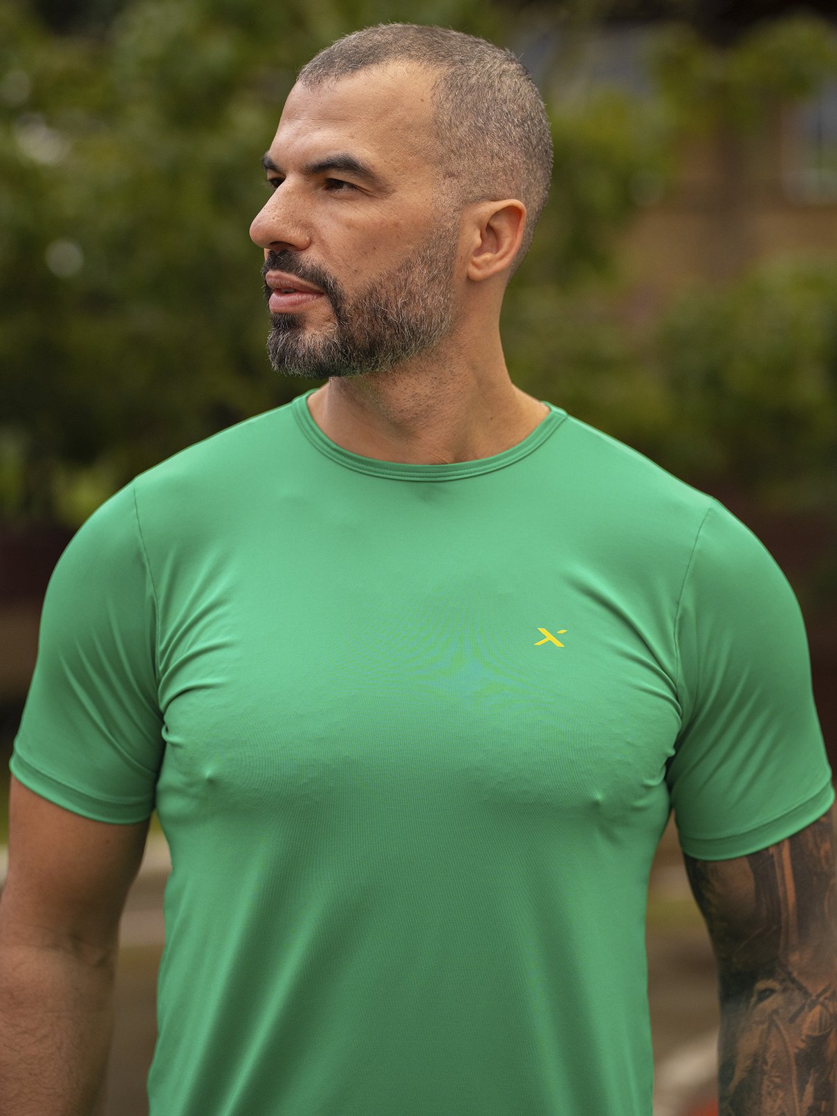 camisa brasil pulse masculina new dry manga longa extreme uv verde frente