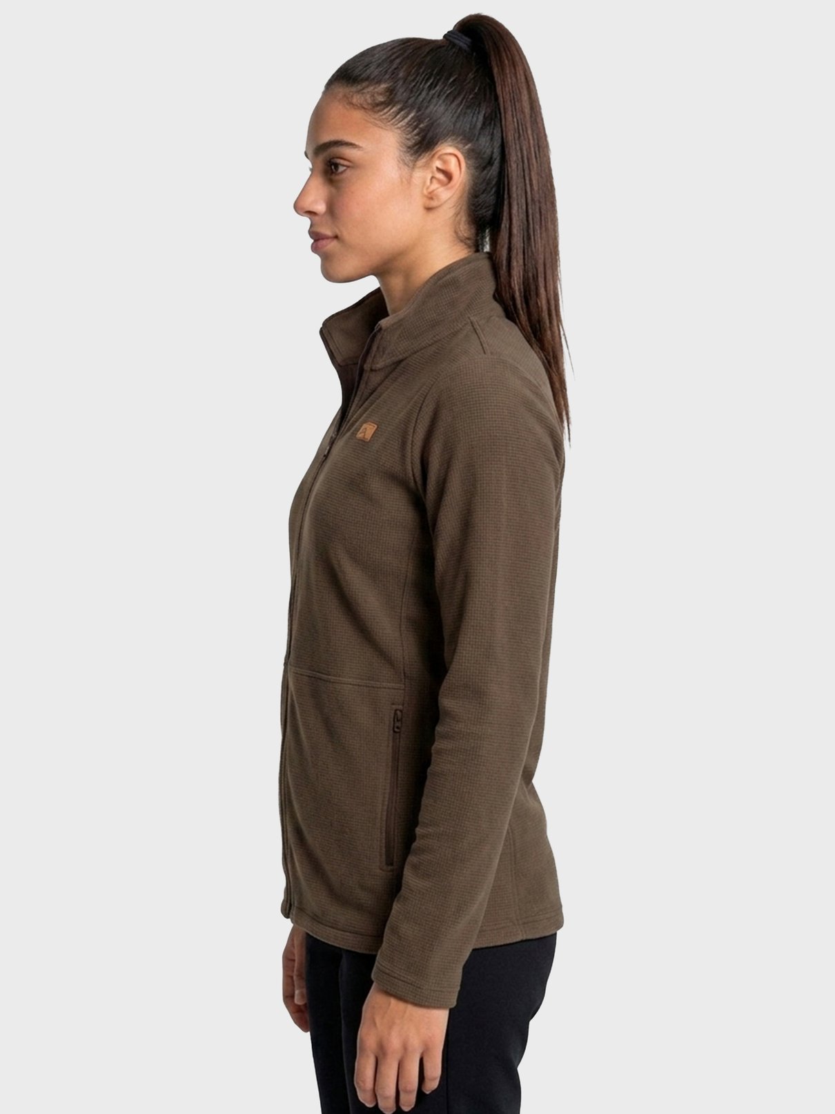 x casaco fleece 3d feminino com bolso thermo soft solar extreme uv direita