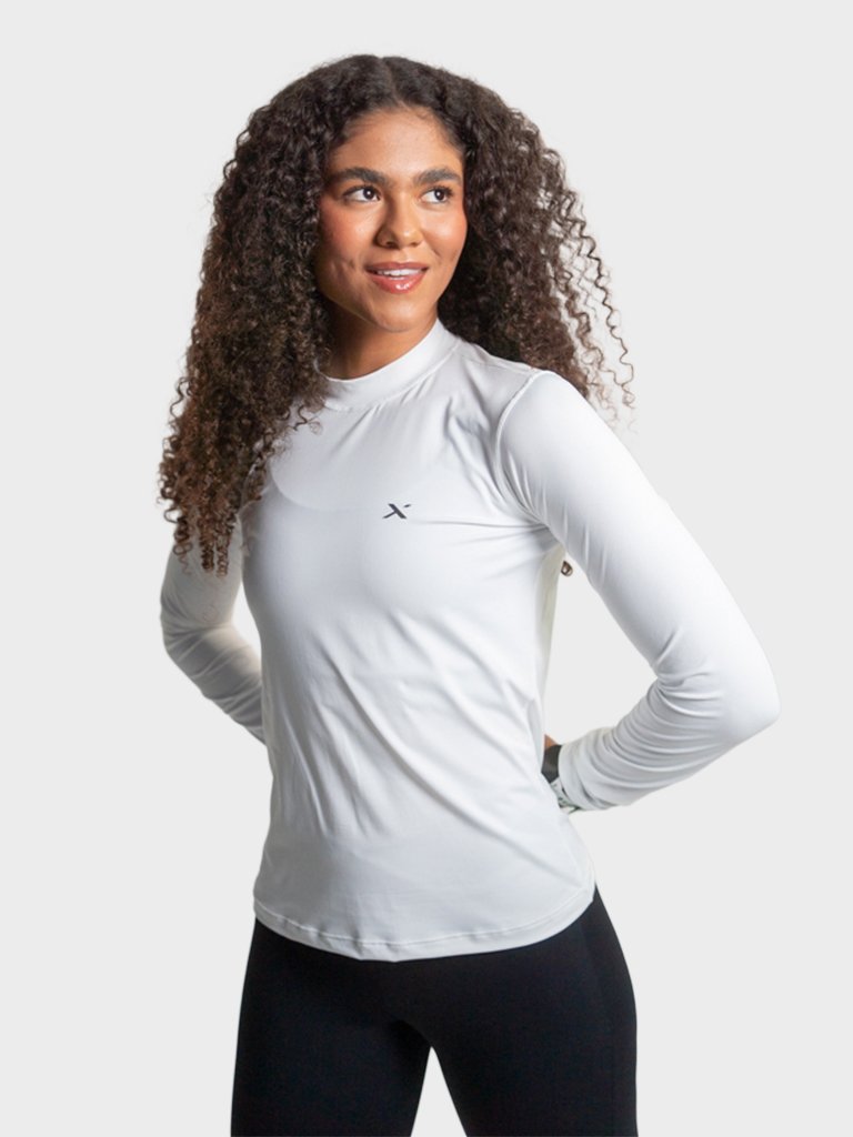 camisa feminina gola alta ice branca 4